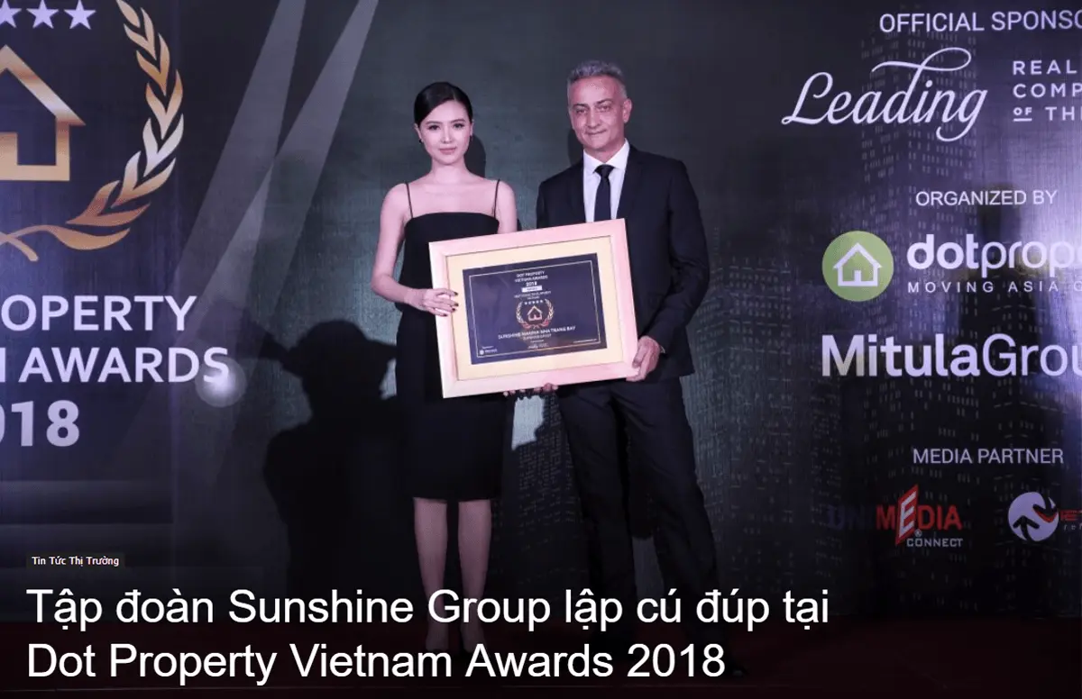 sunshine group dat giai Dot Property Vietnam Awards 2018 - Chủ đầu tư Dự án căn hộ Sunshine City Sài Gòn