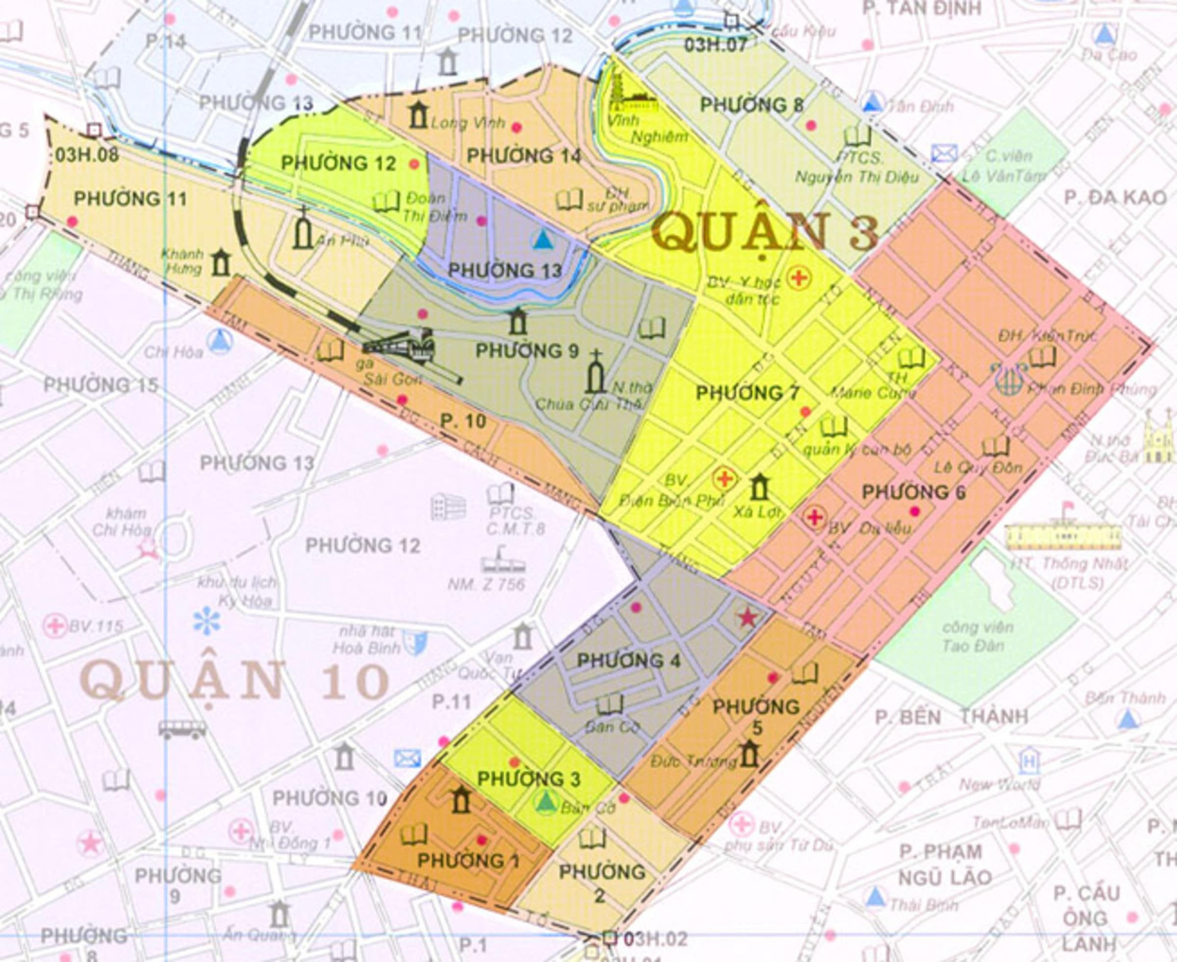 Bản đồ quy hoạch chung Quy hoạch Quận 3