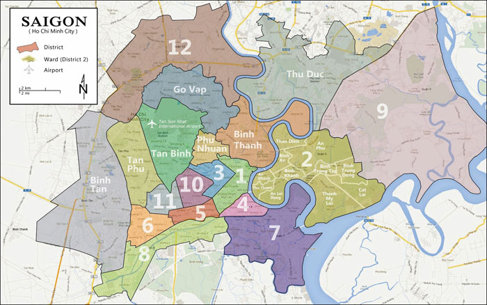 Bản Đồ Hành Chính Tphcm Và 24 Quận Huyện Mới Nhất 2023