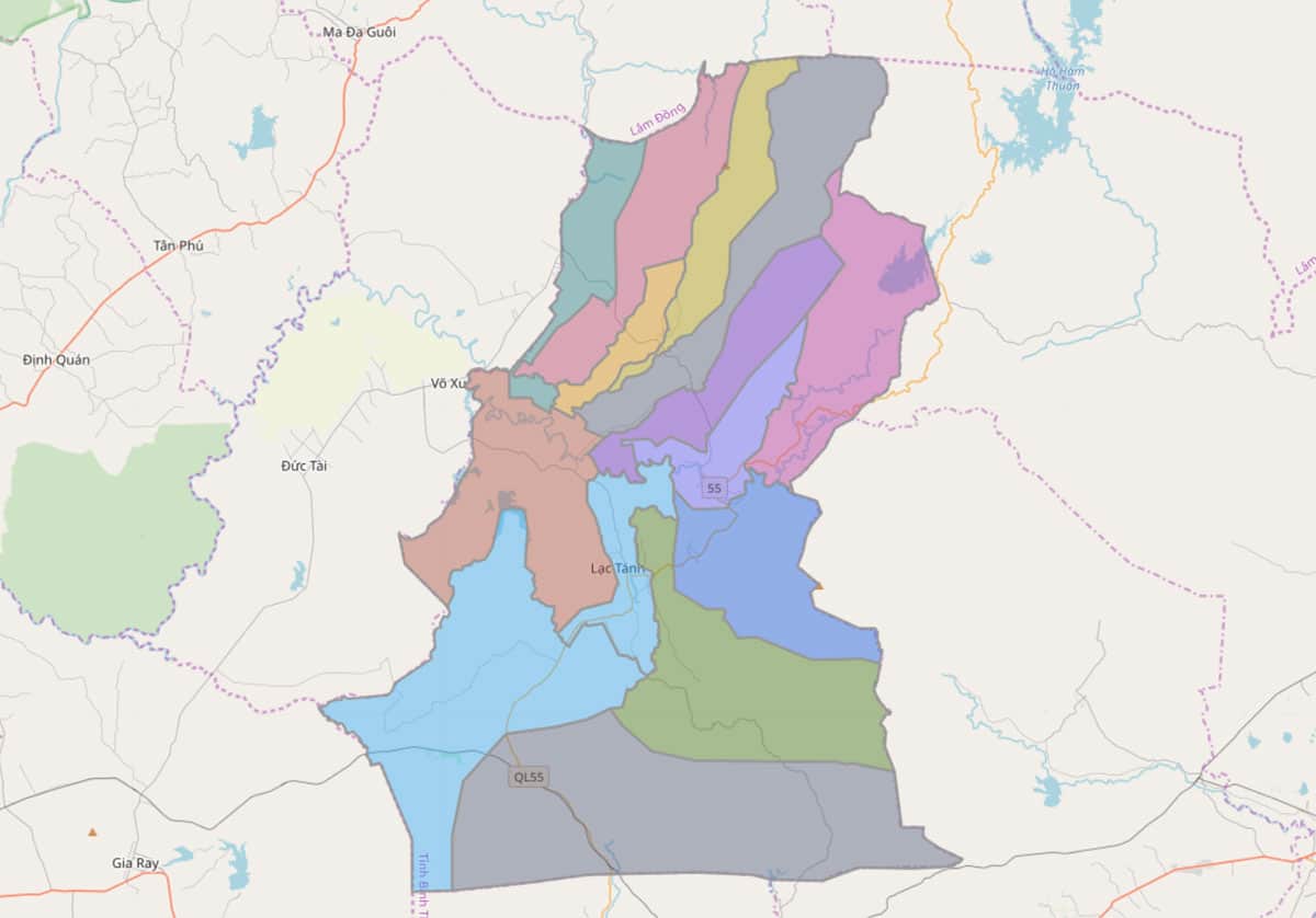 Bản đồ hành chính huyện Tánh Linh - BẢN ĐỒ HÀNH CHÍNH TỈNH BÌNH THUẬN & THÔNG TIN QUY HOẠCH MỚI NHẤT 2021