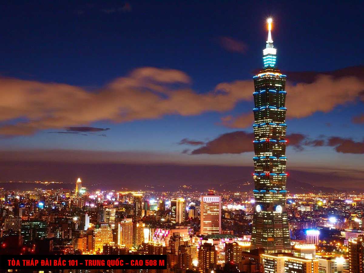 Tòa tháp Đài Bắc 101 - Trung Quốc - Cao 508 m