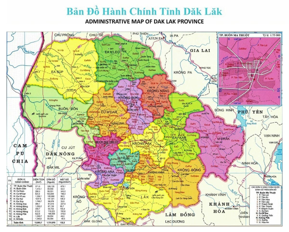 bản đồ hành chính tỉnh đắk lắk - BẢN ĐỒ HÀNH CHÍNH TỈNH ĐẮK LẮK & THÔNG TIN QUY HOẠCH MỚI NHẤT 2021