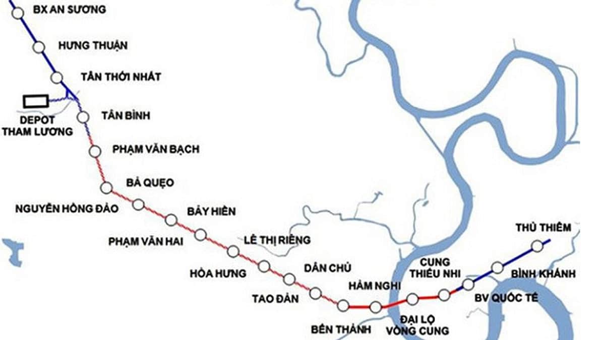 Tuyến Metro số 2 tại thành phố Hồ Chí Minh đã chính thức đi vào hoạt động vào năm