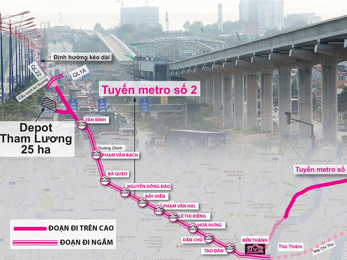so do dinh tuyen metro so 2 ben thanh tham luong - Thông tin Tuyến Metro số 2: Bến Thành – Tham Lương