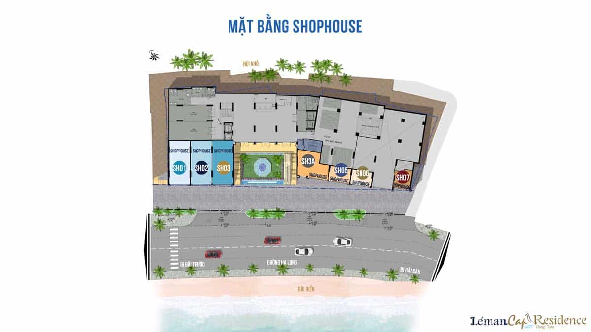 Mat bang Shophouse Du an Can ho Leman Cap Residence Vung Tau - LÉMAN CAP RESIDENCE VŨNG TÀU
