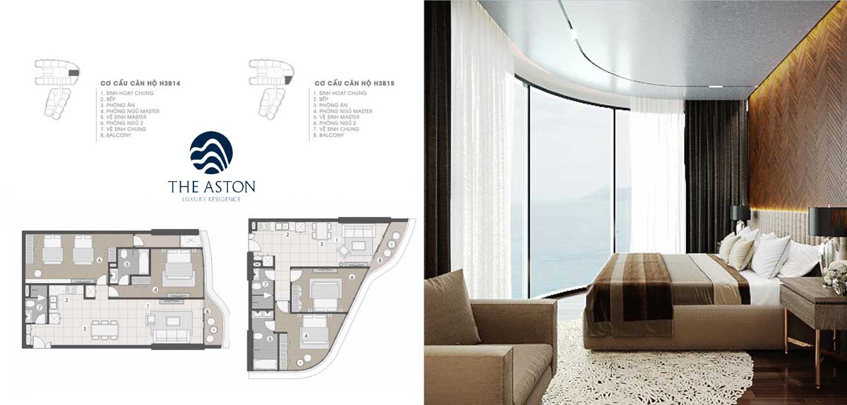 thiet ke can ho H3B14 va H3B15 the aston nha trang - The Aston Luxury Residence Nha Trang