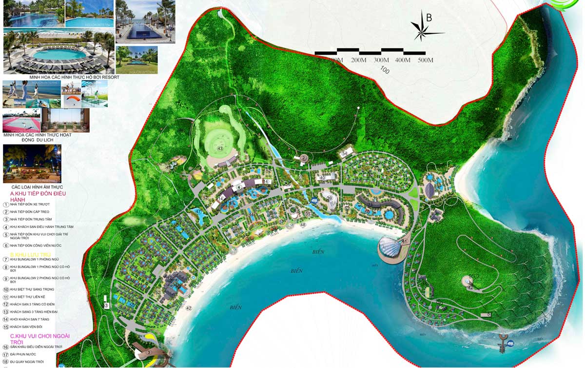 Mặt bằng Tiện ích Dự án Khu nghỉ dưỡng VinPearl Làng Vân Đà Nẵng