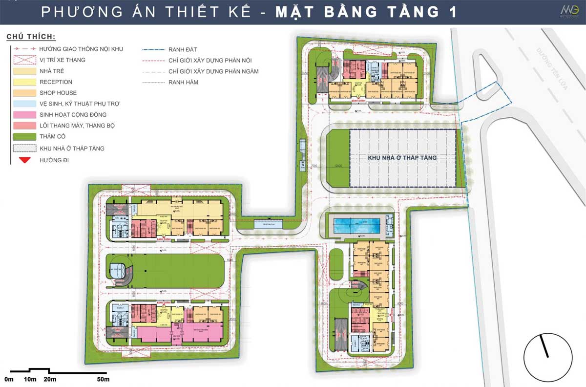 Mat bang Tang 1 Du an Moonlight Complex Binh Tan - Moonlight Complex