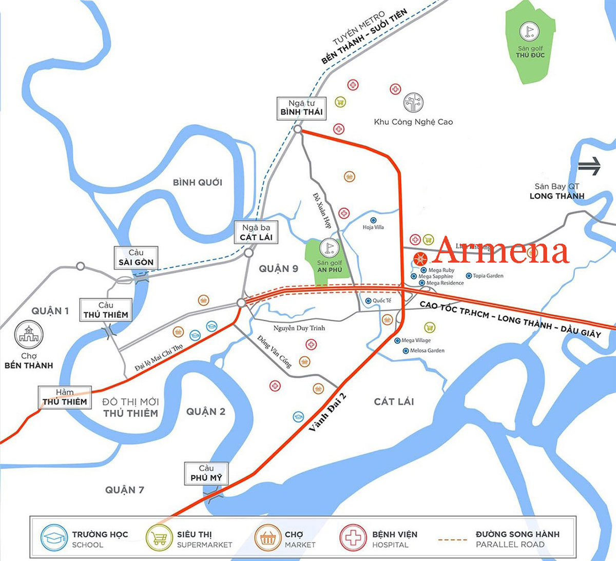 vi tri du an armena khang dien - Armena