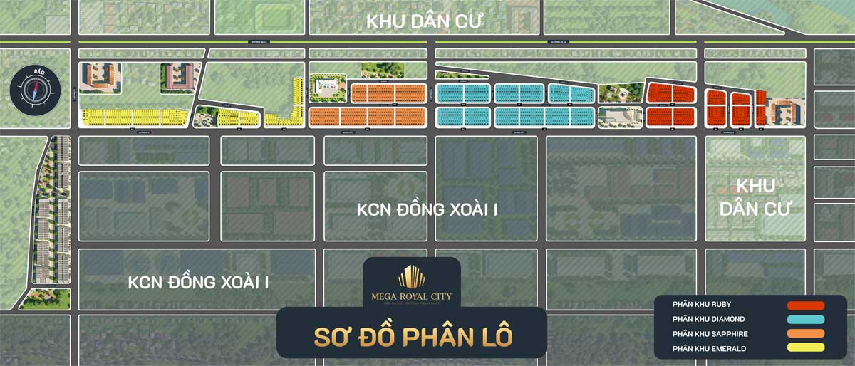 Mat bang Phan lo Mega Royal City Dong Xoai - Mega Royal City Bình Phước