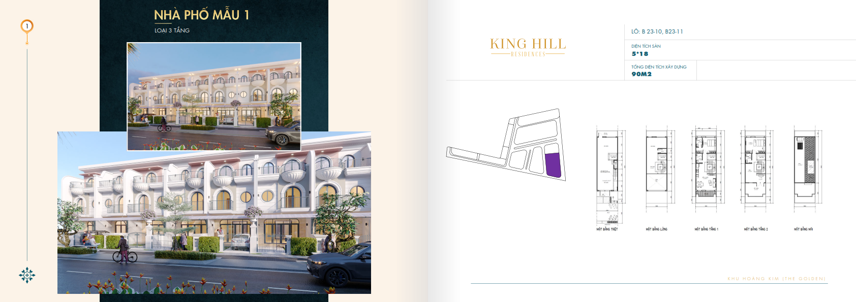 Nha pho mau 1 Du an King Hill Residences - King Hill Residences