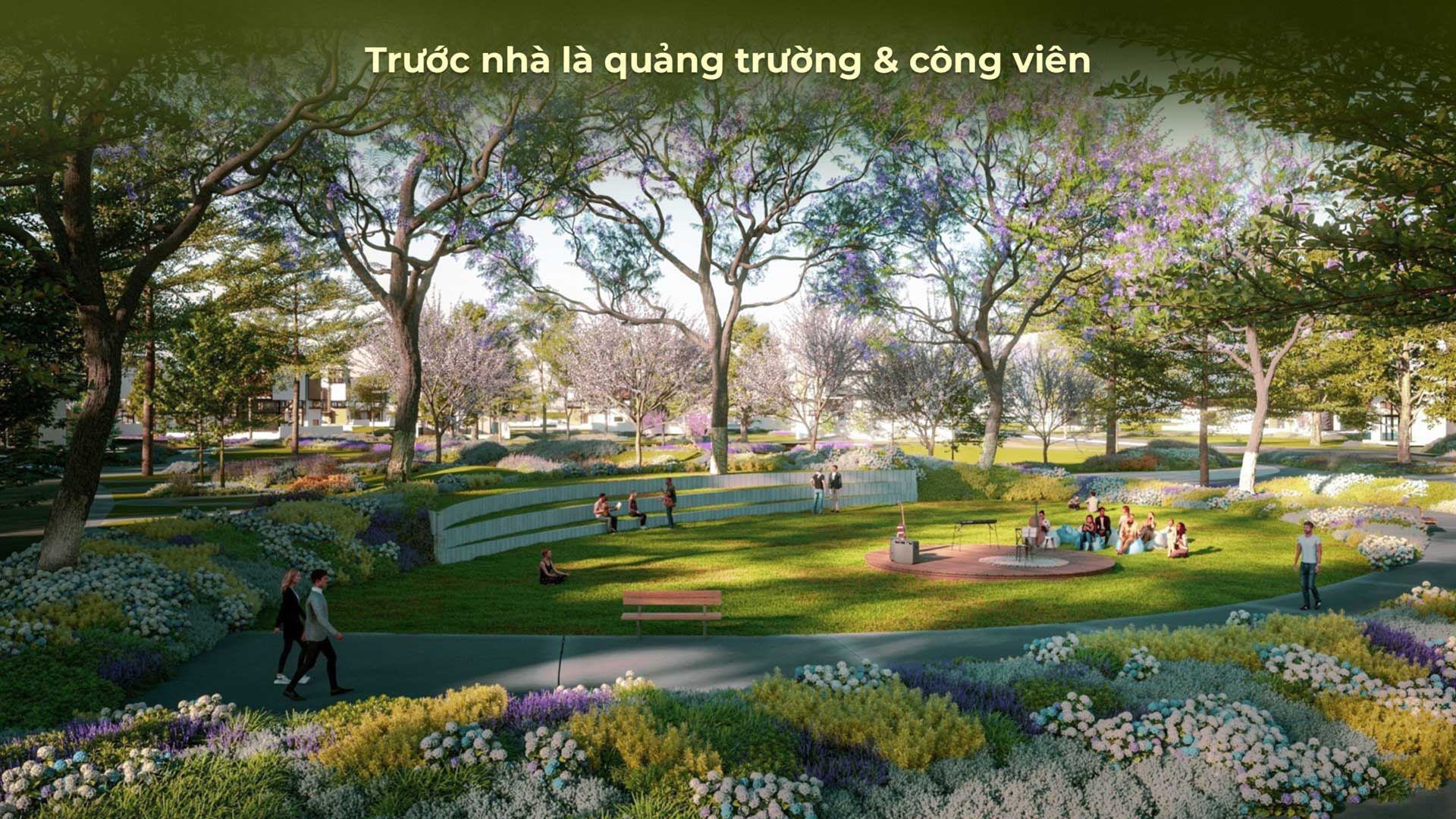 Ecovillage truoc nha la quang truong va cong vien - Eco Village Saigon River
