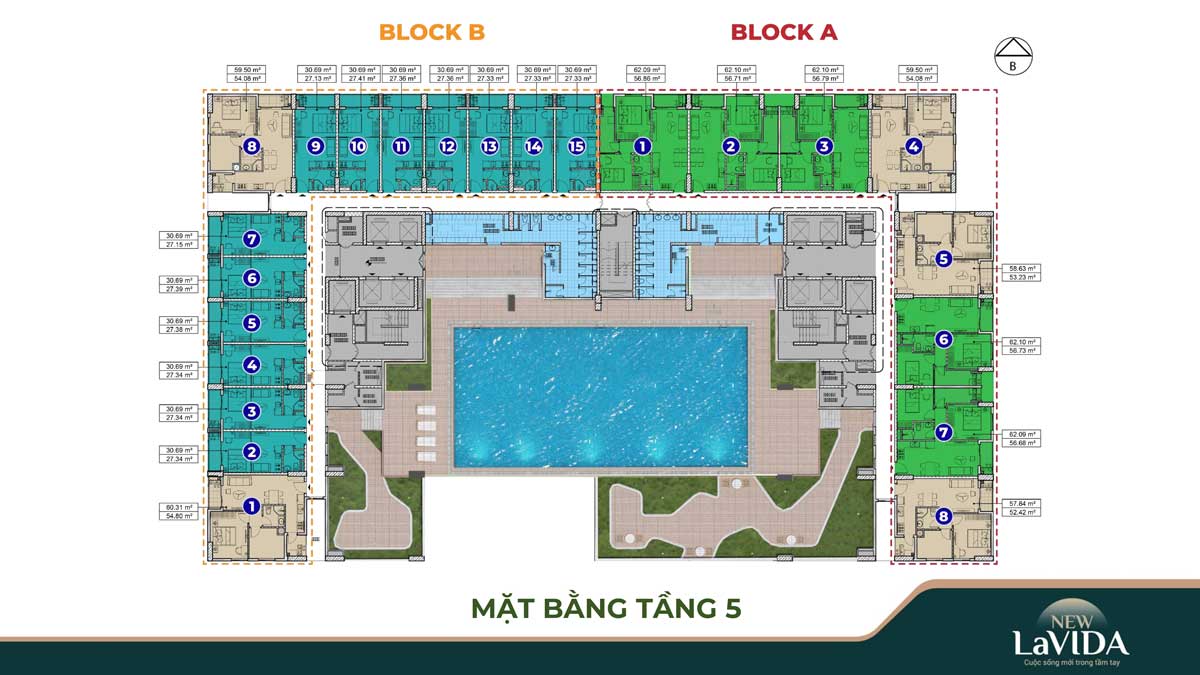 Mat bang Tang 5 Du an Can ho Chung cu Nha o Xa hoi New Lavida Binh Duong - New Lavida