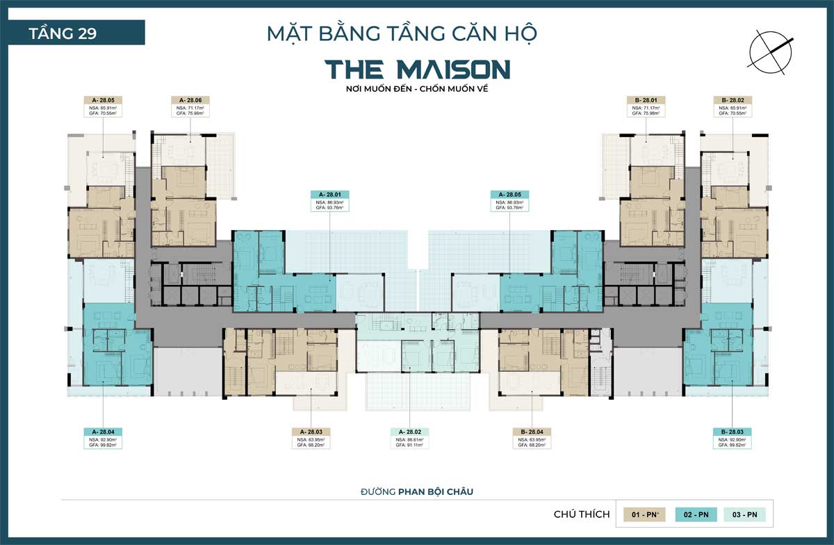 Mat bang Tang 29 Du an The Maison Binh Duong - The Maison