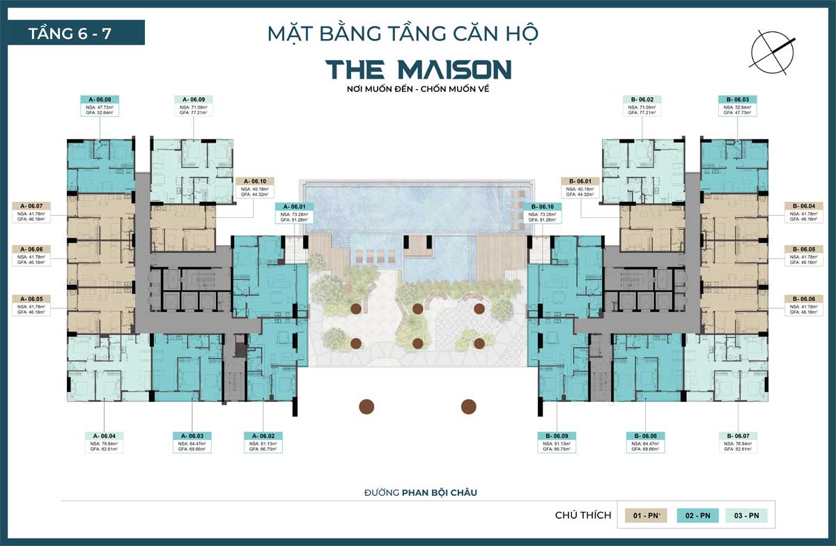Mat bang Tang 6 7 Du an The Maison Binh Duong - The Maison