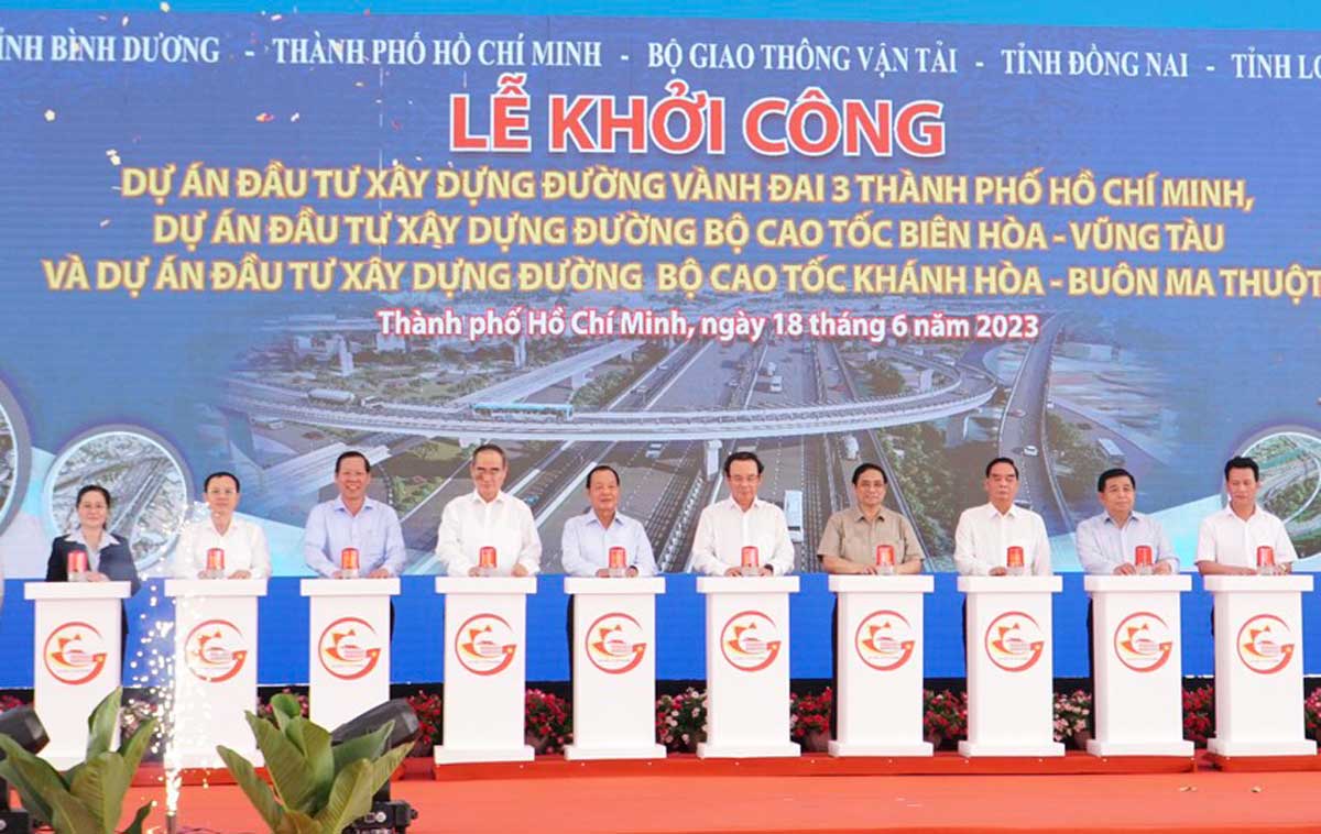 Le khoi cong Duong Vanh Dai 3 TPHCM - Toàn cảnh Lễ khởi công Dự án Vành Đai 3 TP.HCM